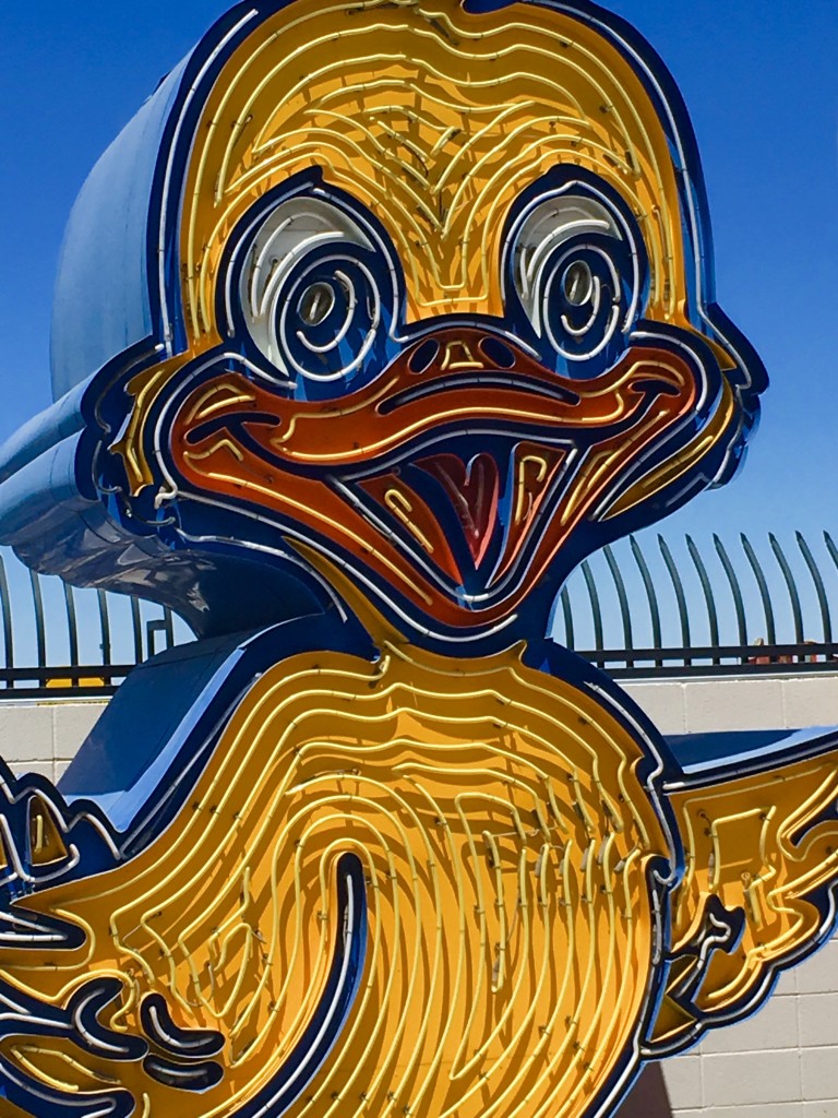 Ugly Duckling sign at the Neon Car Museum Las Vegas.