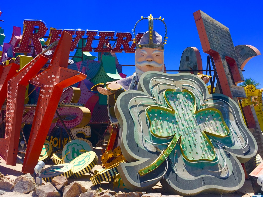 A shamrock from Fitzgerald's Casino at the Neon Boneyard Las Vegas.